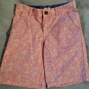 Boys' Flat Front Chino Shorts / Cat & Jack, Pink Tiger Print / Size 10